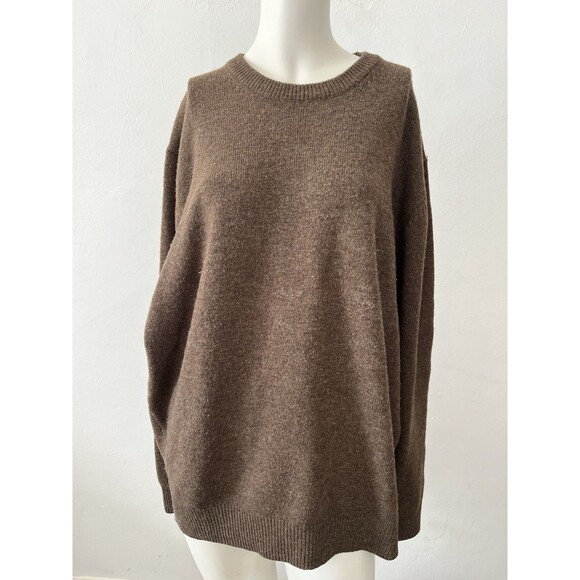 Jos A Bank Executive Collection Men’s Large Brown Lambswool Blend Sweater W/flaw - Picture 1 of 6